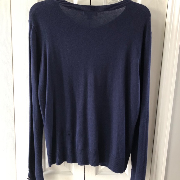 New York Co, Womens' Navy Cardigan, XL - Picture 2 of 5